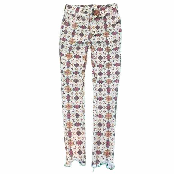 Free People Wild Child Southwest Print Skinny Jeans - Picture 7 of 14